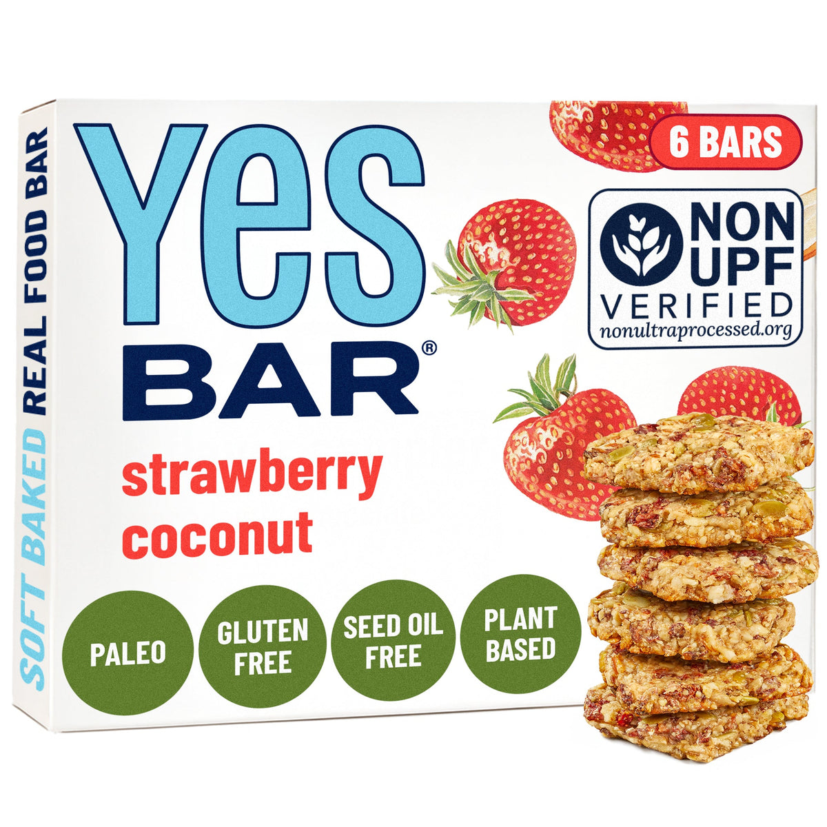 Yes Bar Strawberry Coconut Six Pack