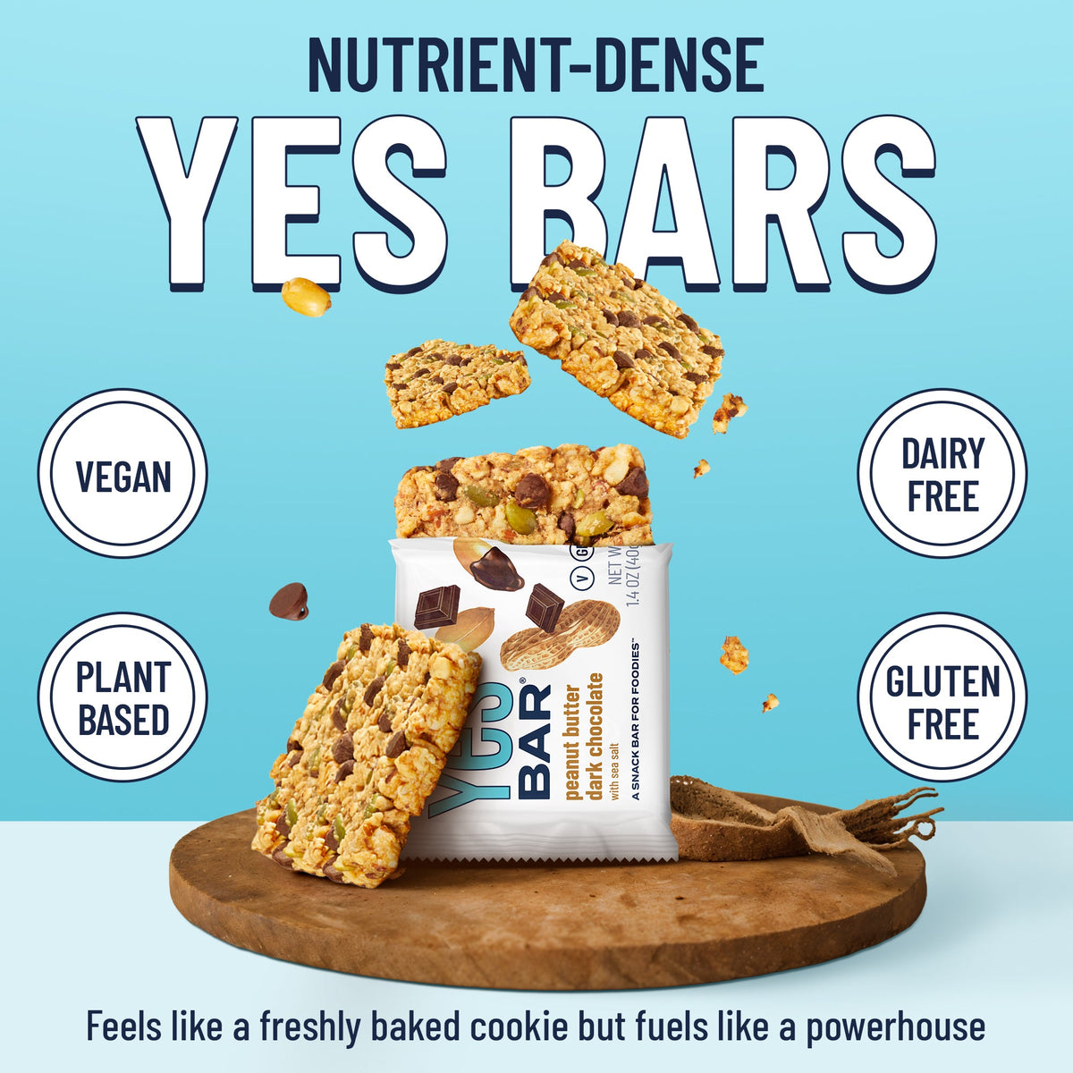 Yes Bar Peanut Butter Dark Chocolate Six Pack