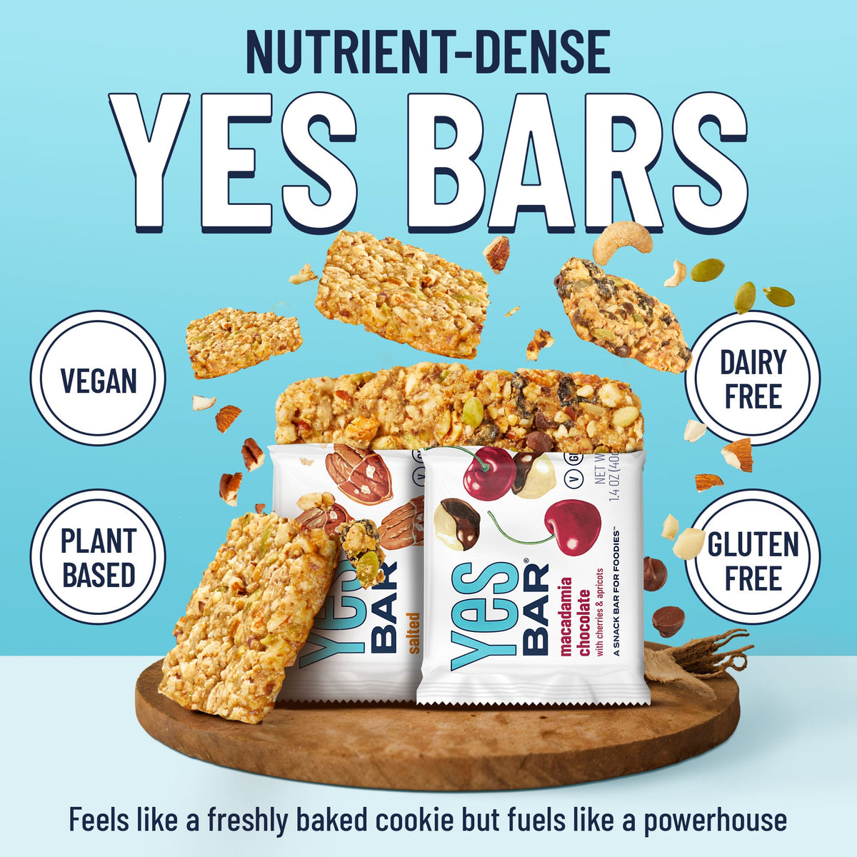 Yes Bar 6-Bar Variety Pack – Plant-Based Soft-Baked Bars