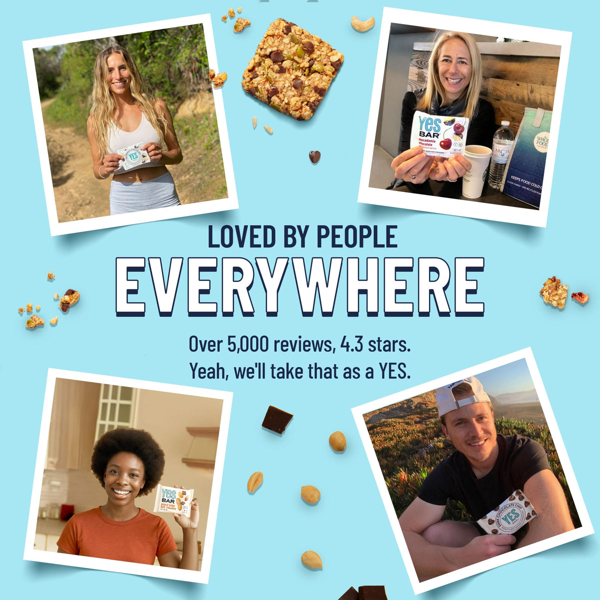 Yes Bar 6-Bar Variety Pack – Plant-Based Soft-Baked Bars